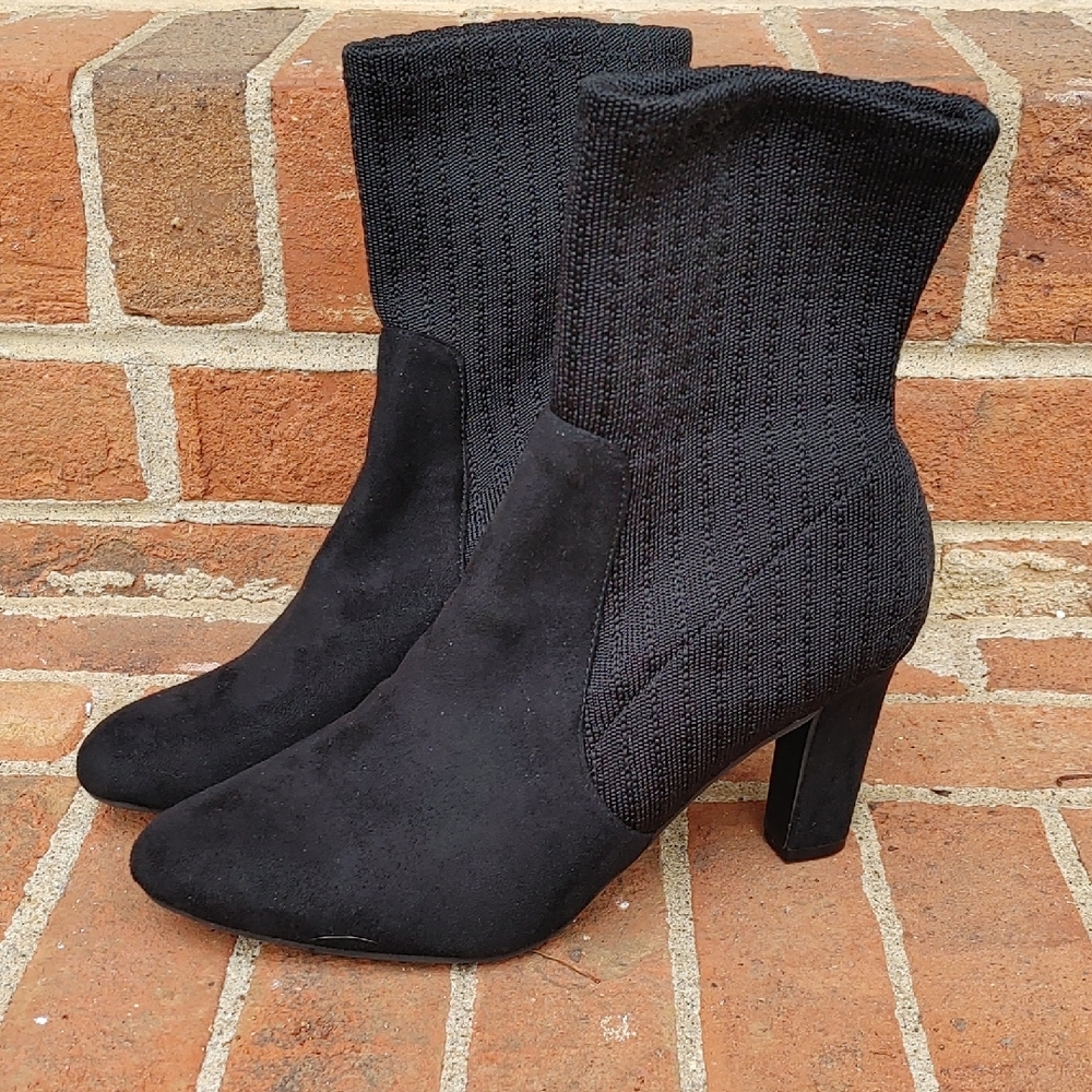 Impo Tizel Black Sock Ankle Boot Size 8